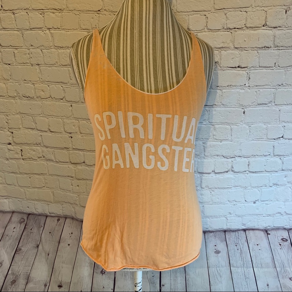 Spiritual Gangster orange tank, S